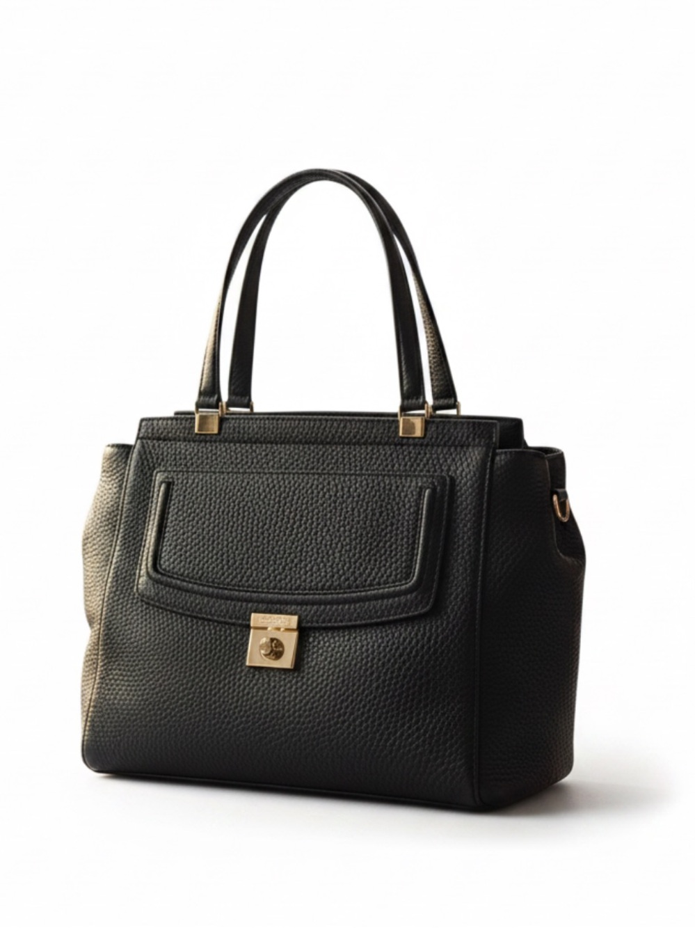 Kate Spade Tallulah Everett Way Leather Shoulder Minimalist Handbag Purse Black